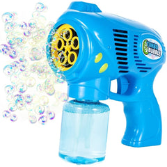Pistol electric baloane sapun lumini si muzica rezervor solutie 150 ml 5 orificii alimentare cu baterii