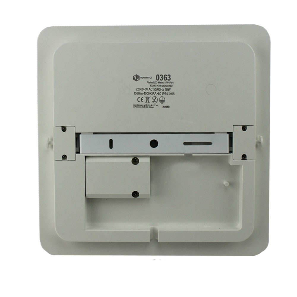 Plafoniera led smd 18w senzor miscare telecomanda temporizator lumina neutra ip54