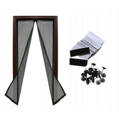 Plasa anti-insecte pentru Usa 100x220 cm Inchidere Magnetica negru