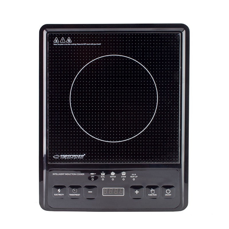 Plita inductie 2000w 5 functii pentru gatit lcd mare esperanza negru