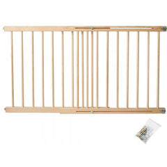 Poarta de siguranta latime reglabila 72x122 cm lemn de pin 2 moduri montare