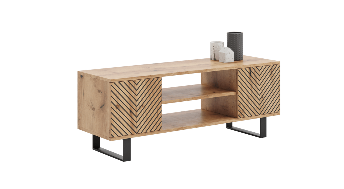 Dulap RTV Focus loft 155 cm - decor in oase - artizanat stejar
