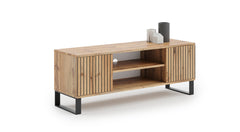 Focus loft dulap RTV 155 cm - decor stejar lamele artizanale