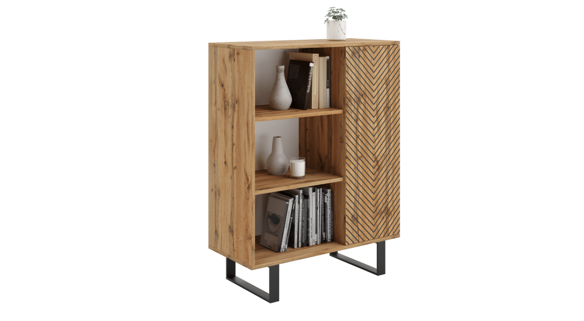 Biblioteca Fondi loft - decor artizanat stejar in oase