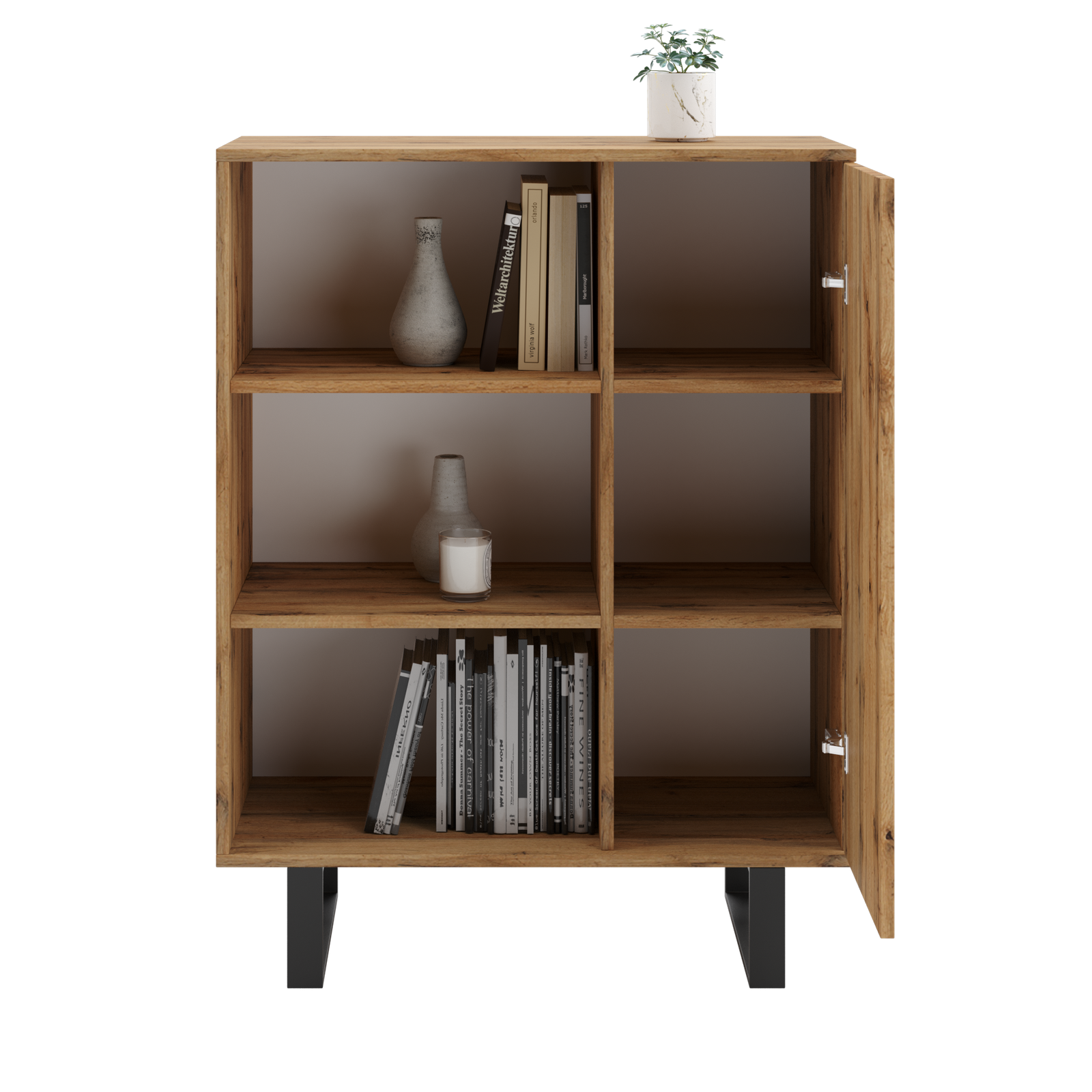 Biblioteca Fondi loft stejar craft - decor sipci