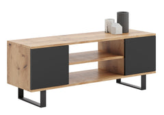 Dulap Focus RTV 135 cm - loft stejar craft/negru