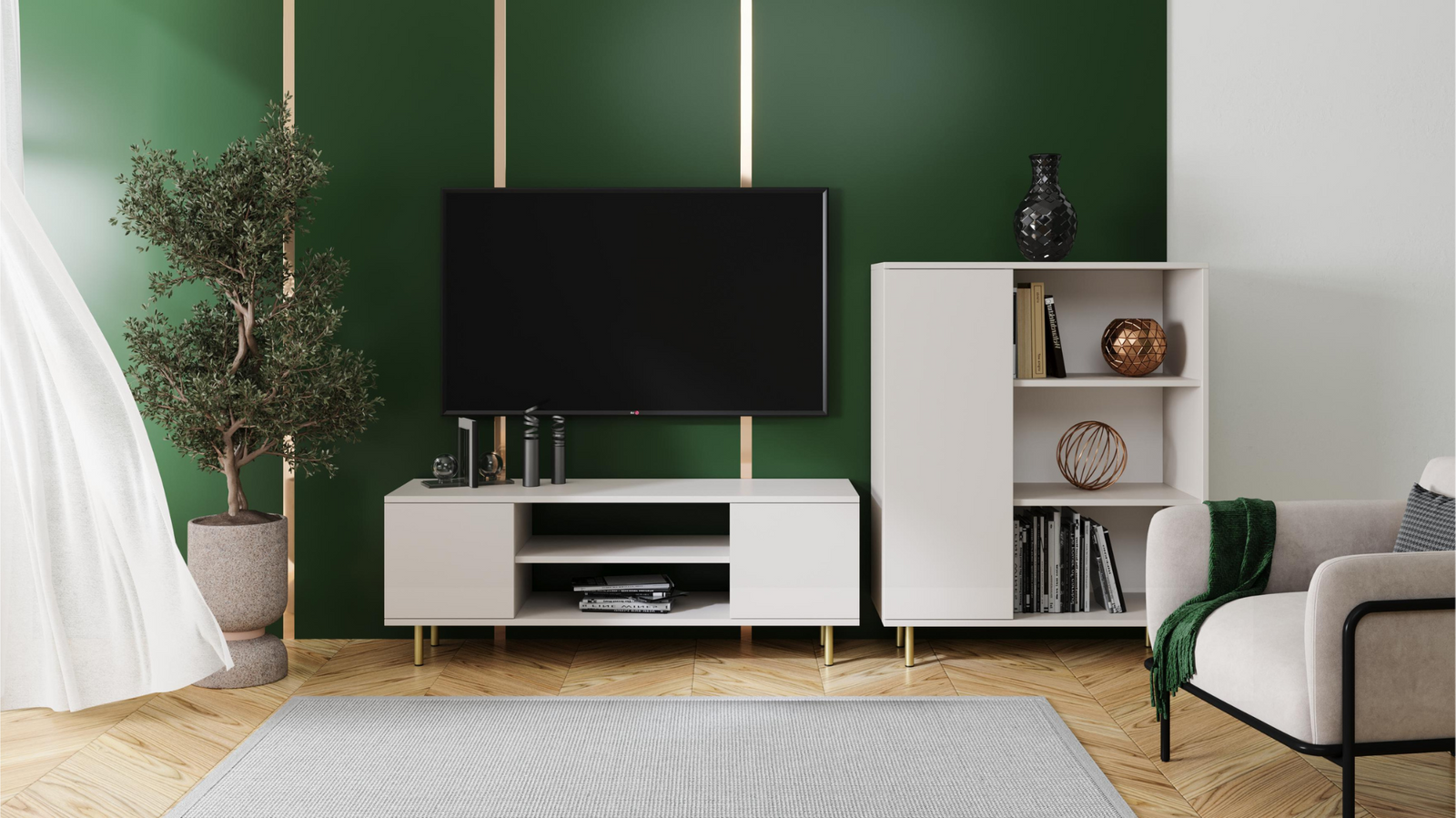 RTV Focus casmir 155 cm picioare aurii