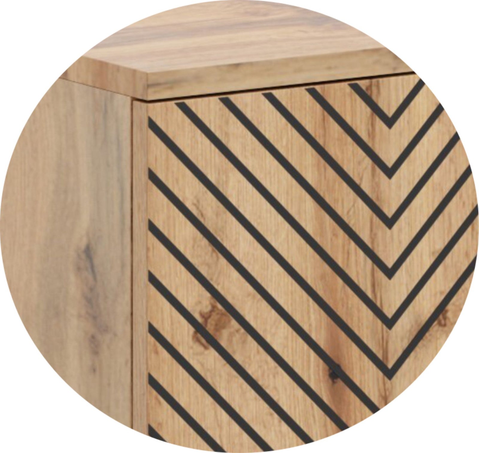 Dulap RTV Focus loft 135 cm - decor in oase - artizanat stejar