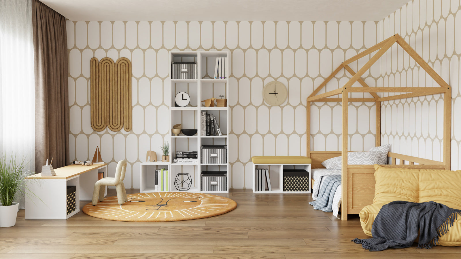 Biblioteca modulara MODUS 2x1 alb