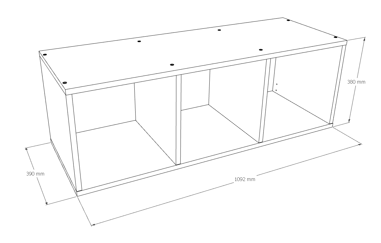 Biblioteca modulara MODUS 3x1 alb