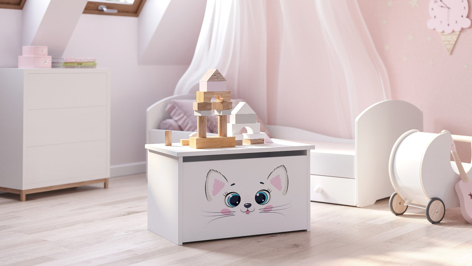 Cutie de jucarii Daria - Pisica roz