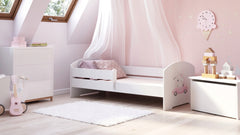 Pat copii LUK 160x80 cu balustrade - KOT