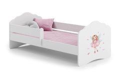 Pat copii FALA 140x70 cu balustrada - Fata cu aripi