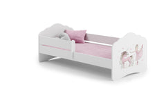 Pat copii FALA 140x70 cu balustrada - Fata cu unicorn