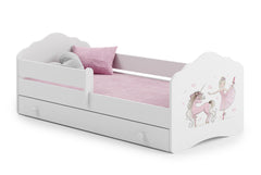 Pat copii FALA sertar 140x70 - Fata cu unicorn