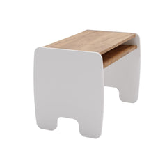 Set masa + scaun copii - culoare alb/stejar craft gold