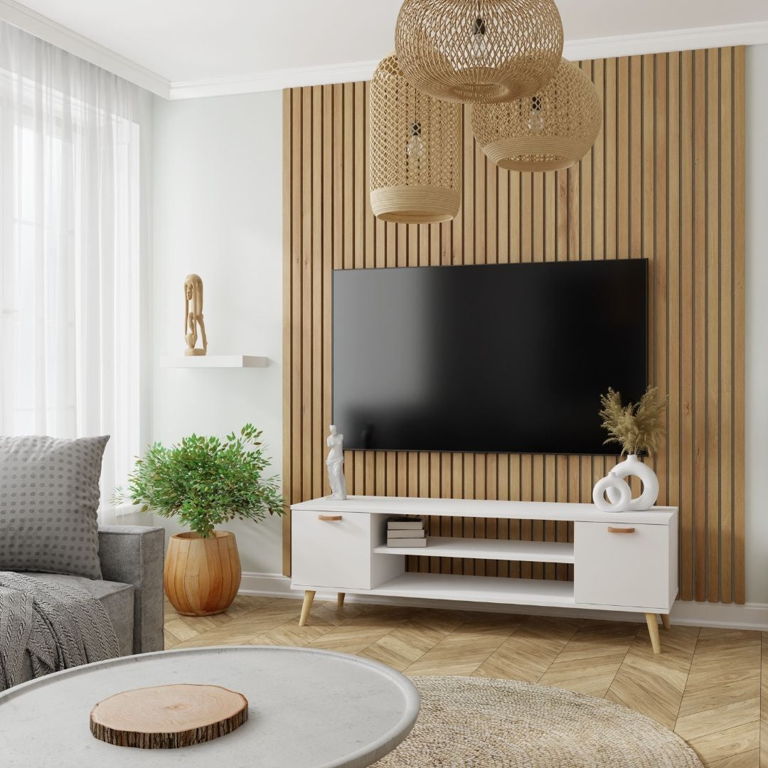RTV Focus alb 155 cm - scandinav