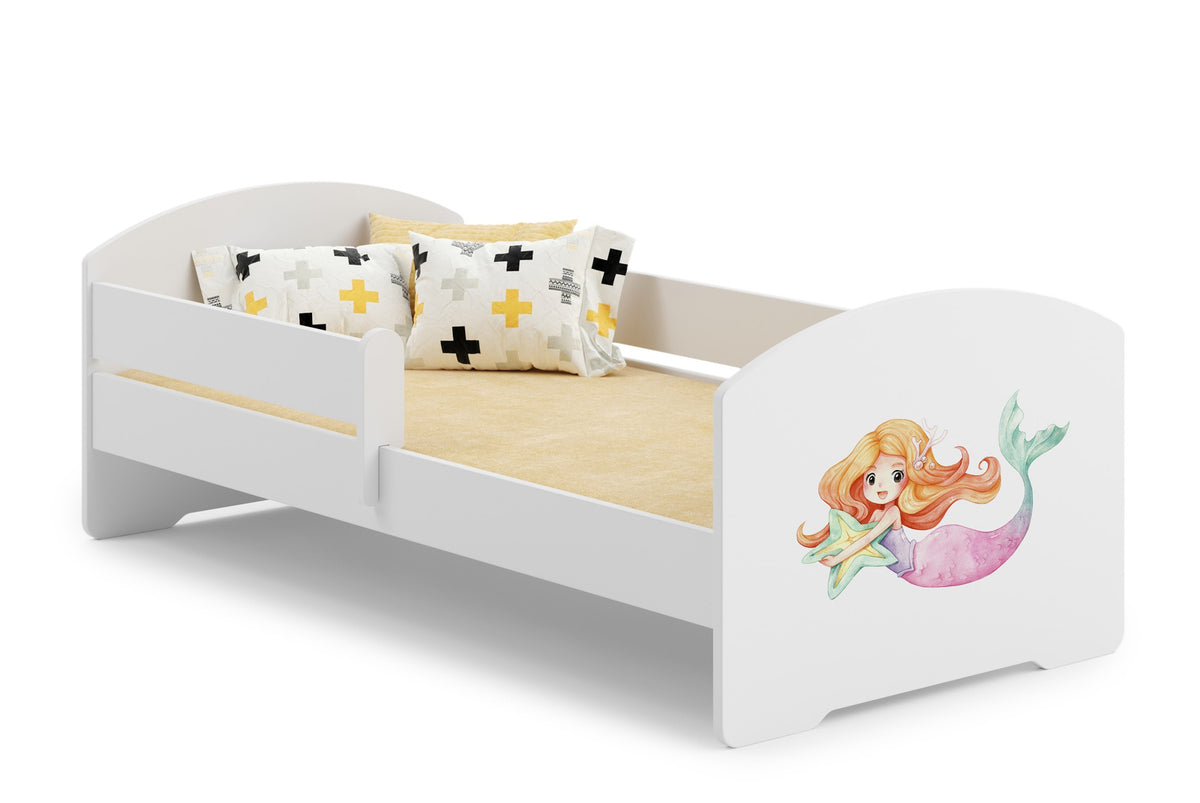 Pat copii LUK 160x80 cu balustrade - Sirena