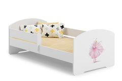 Pat pentru copii Luk 140x70 cu opera de arta - Printesa in coroana