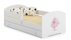 Pat pentru copii Luk 140x70 cu sertar - Printesa in coroana
