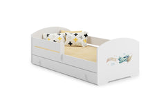 Pat copii LUK 140x70 cu sertar - Avion