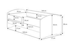 Pat copii LUK 140x70 cu sertar - Stele