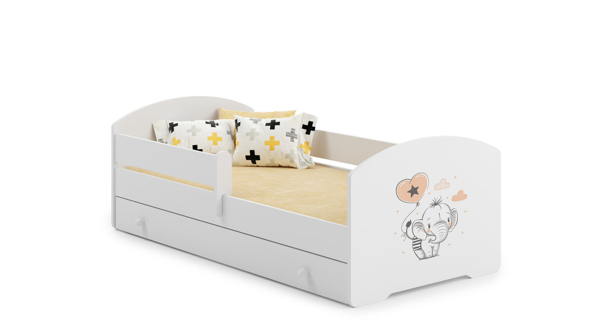 Pat copii LUK 160x80 cu sertar - Elephant