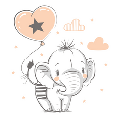 Pat copii LUK 160x80 cu sertar - Elephant