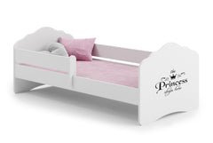 Pat pentru copii Wave 140x70 cu balustrade - Princess