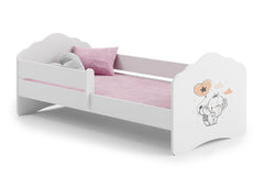 Pat Wave de o persoana 140x70 cu balustrada - Elephant