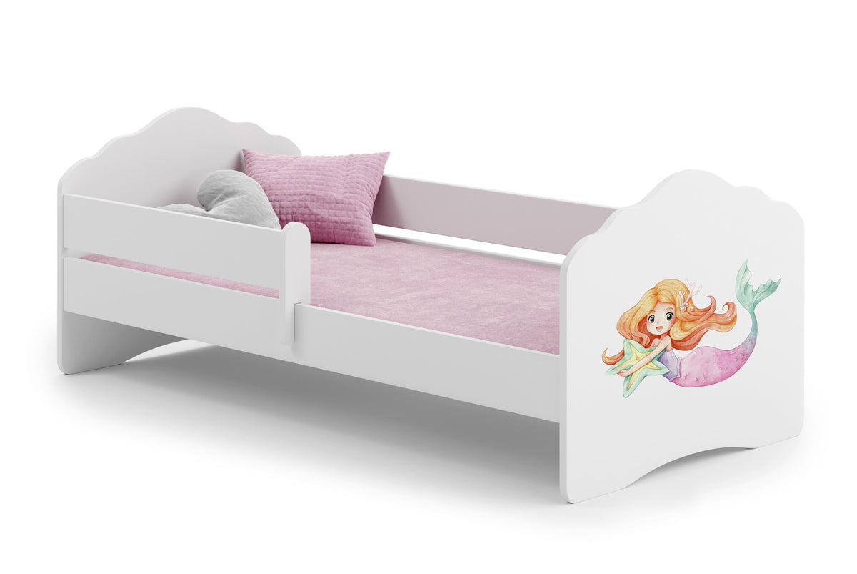 Pat single Wave 160x80 cu balustrada - Sirena