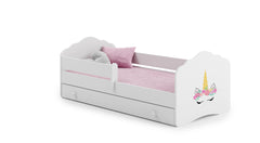 Pat pentru copii Wave 140x70 cu sertar - Corn unicorn