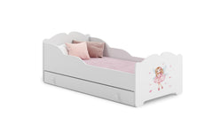 Pat copil ANNA cu sertar 140x70 Fata cu aripi