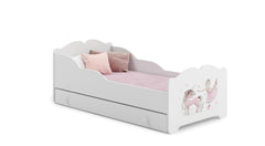 Pat copil ANNA cu sertar 140x70 Fata cu unicorn