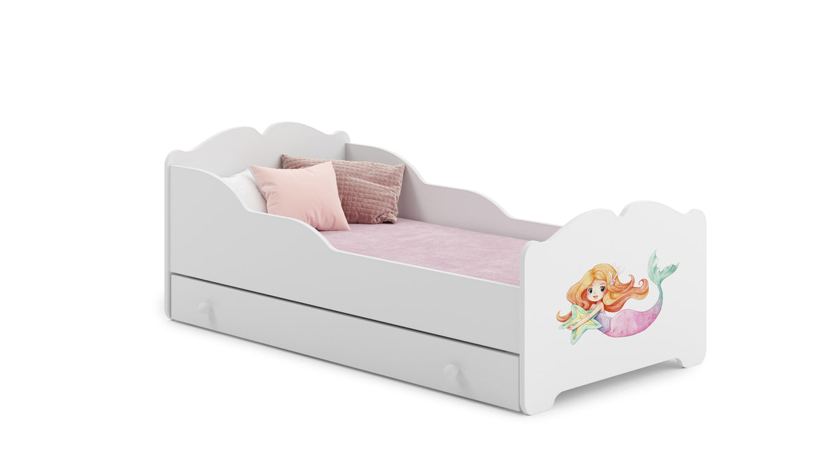 Pat pentru copii ANNA cu sertar 160x80 Mica Sirena