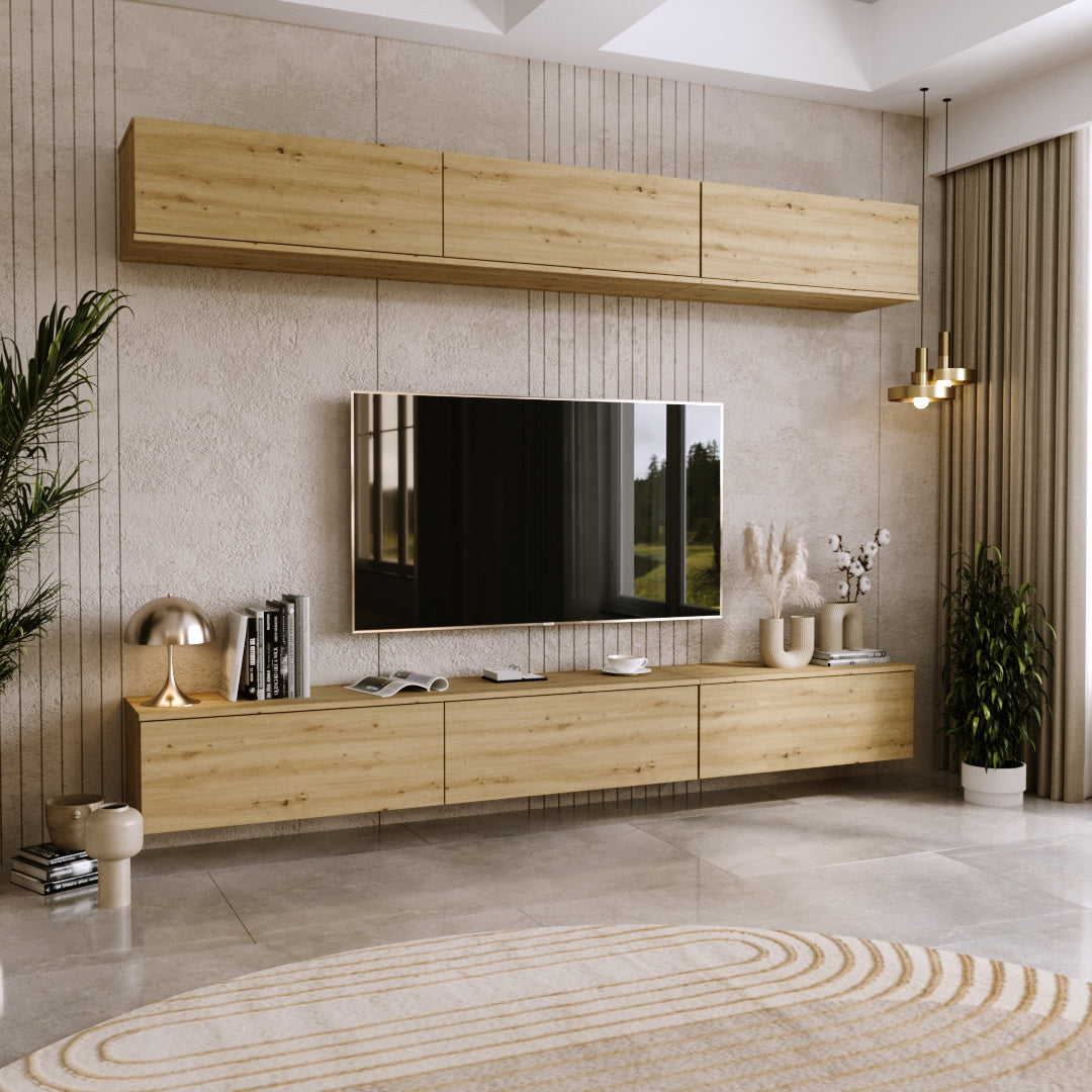 Dulap RTV Nicole 160 cm - culoare Artisan Oak
