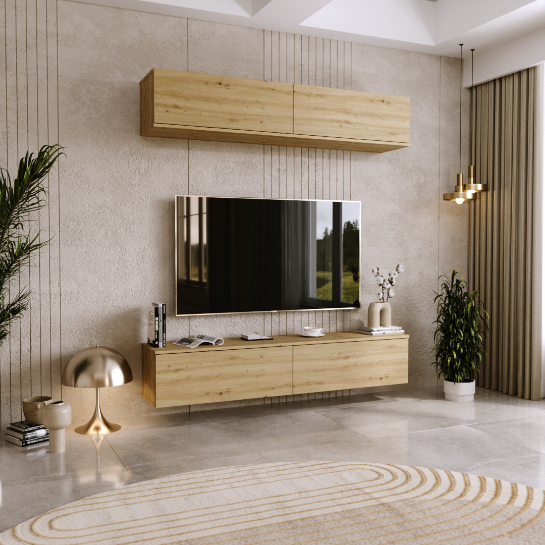 Dulap RTV Nicole 160 cm - culoare Artisan Oak