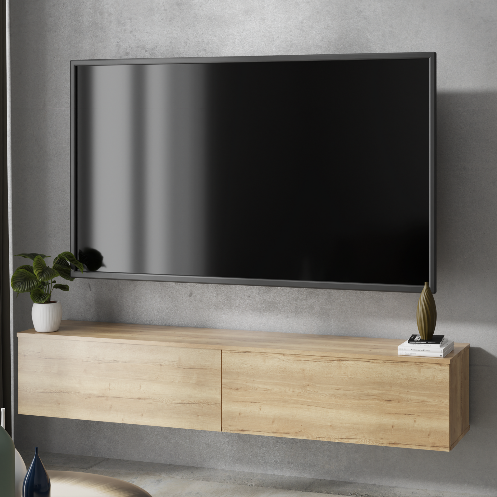 Dulap RTV Nicole 160 cm - culoare Artisan Oak