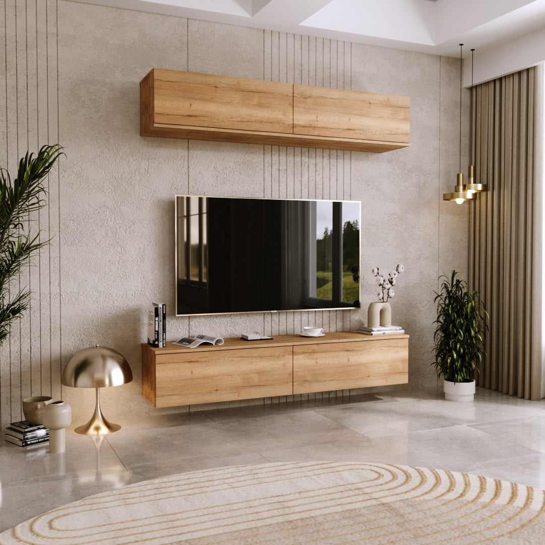 Dulap RTV Nicole 80 cm - Culoare Stejar Craft