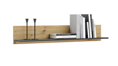 Raft 100 cm - stejar artizanal / negru