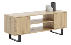 RTV Focus 155 cm - picioare metalice Stejar artizan