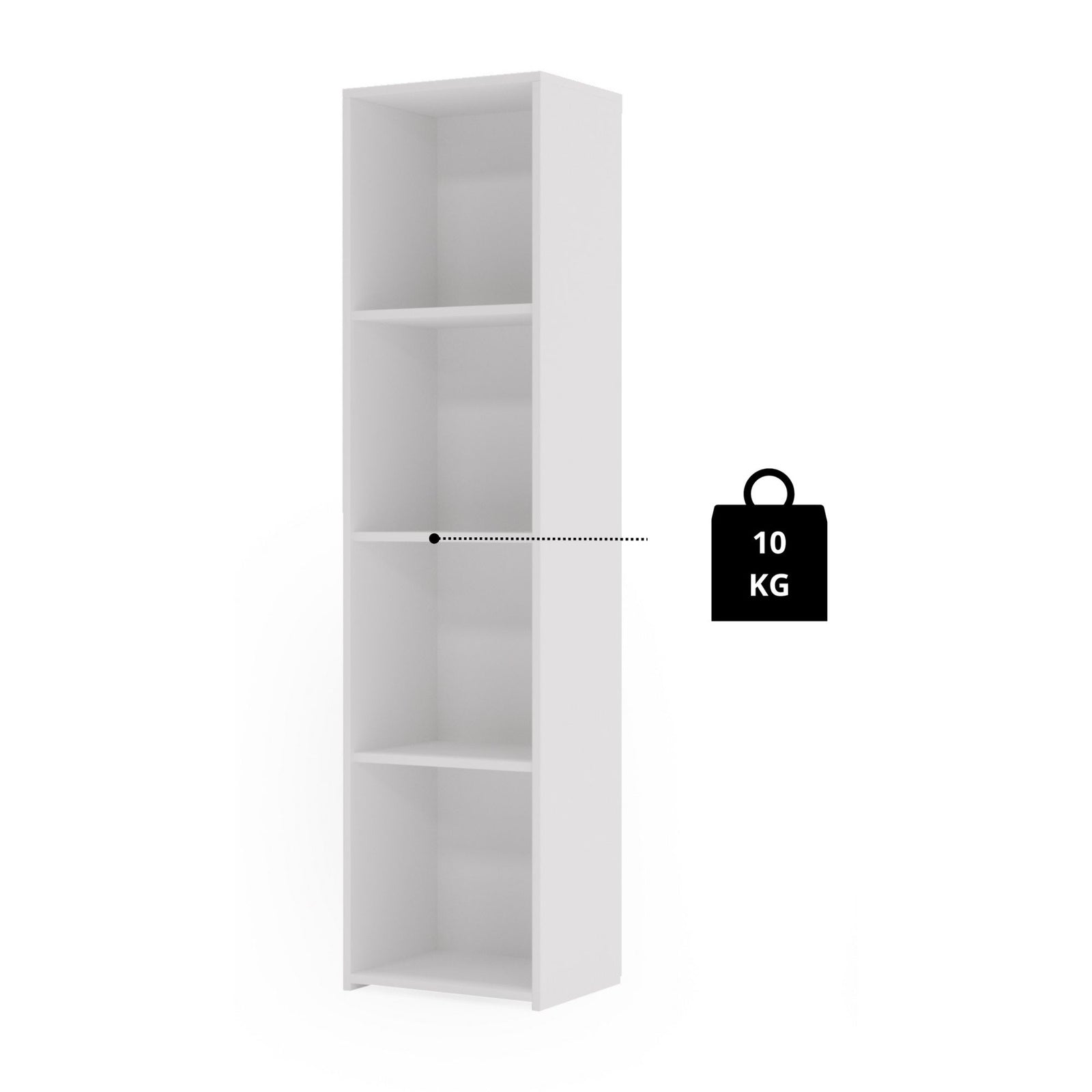 Raft LONI 160x40 cm - culoare Alb