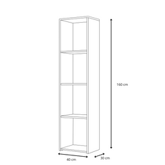 Raft LONI 160x40 cm - culoare Gri