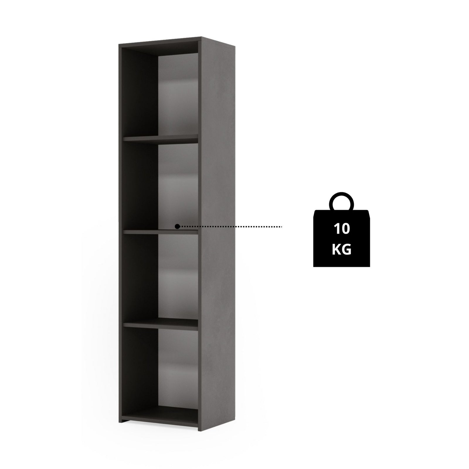 Raft LONI 160x40 cm - culoare Gri