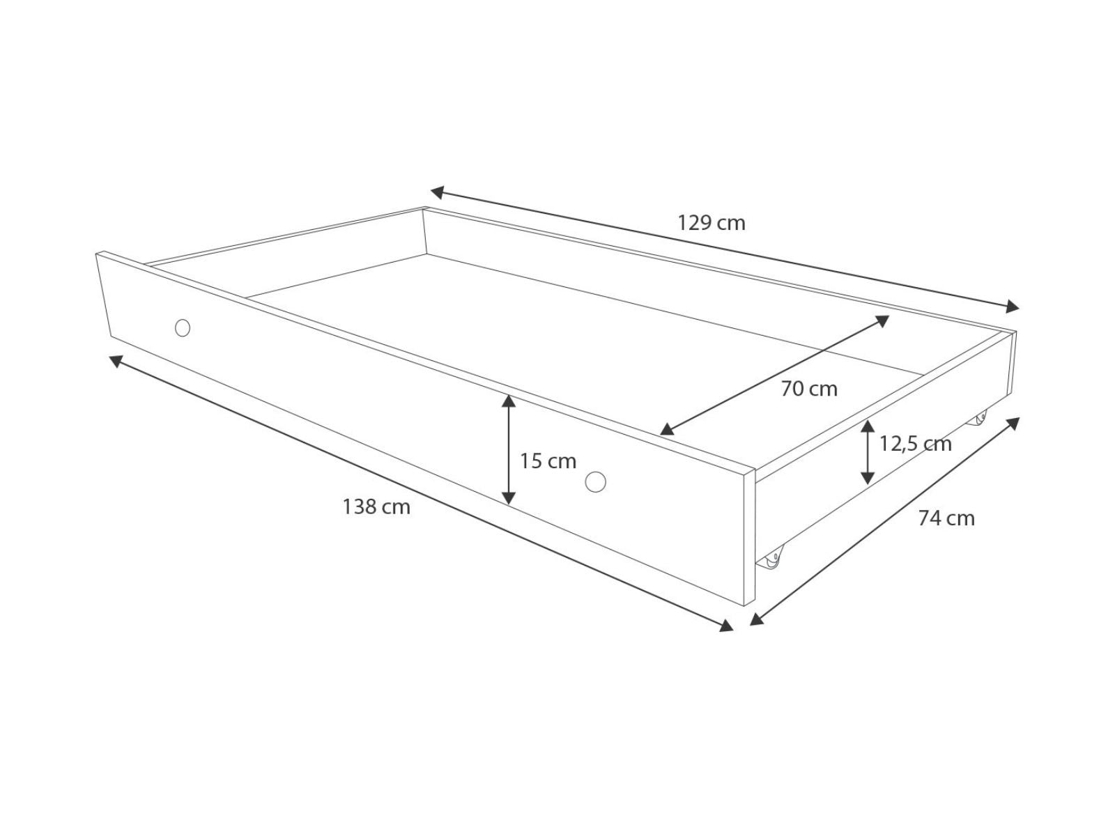 Pat de o persoana Luk 140x70 cu sertar