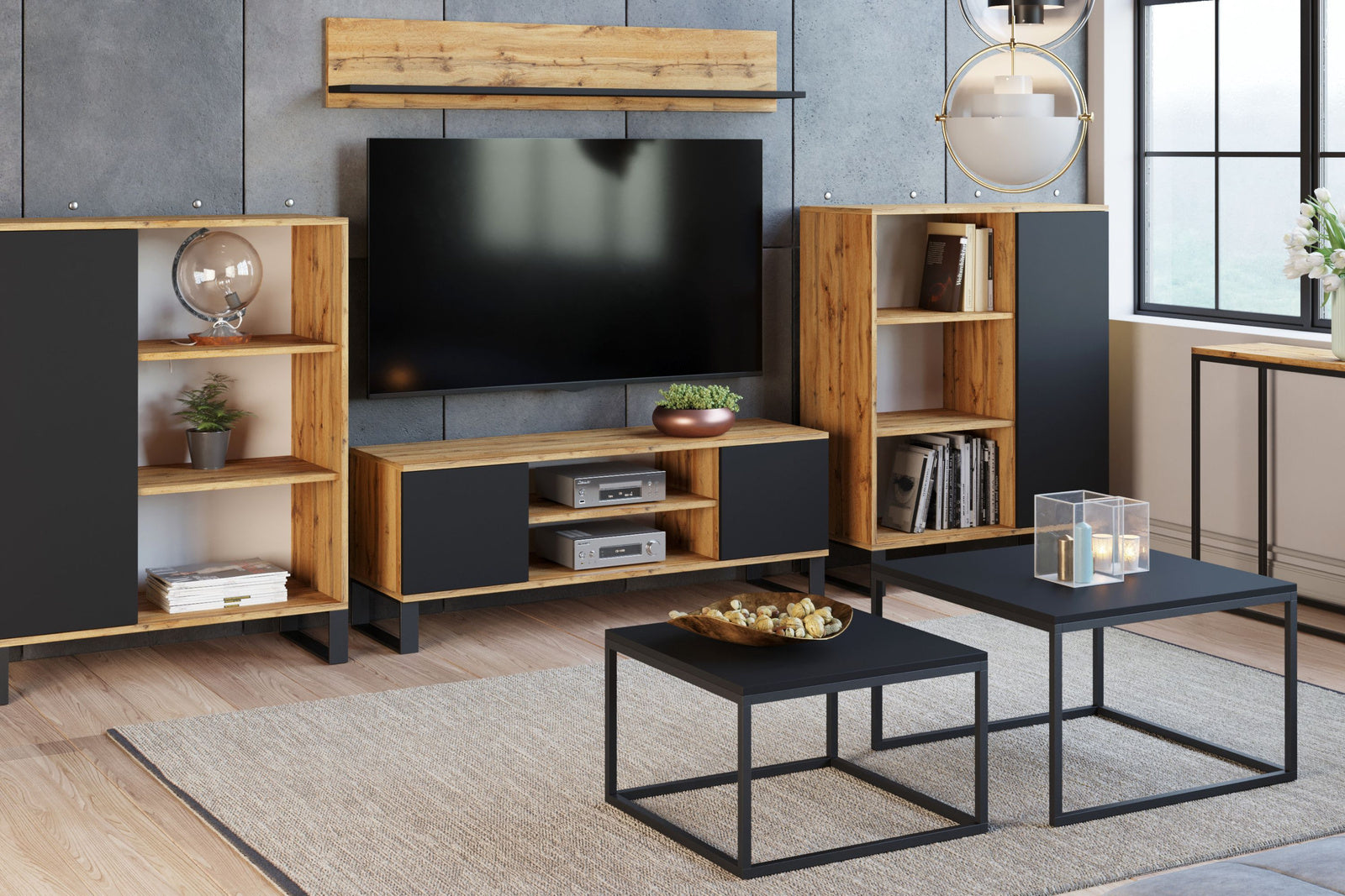 Dulap RTV Focus - picioare metalice