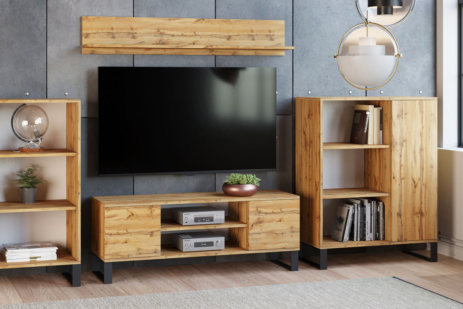 RTV Focus 155 cm - craft stejar stil mansarda