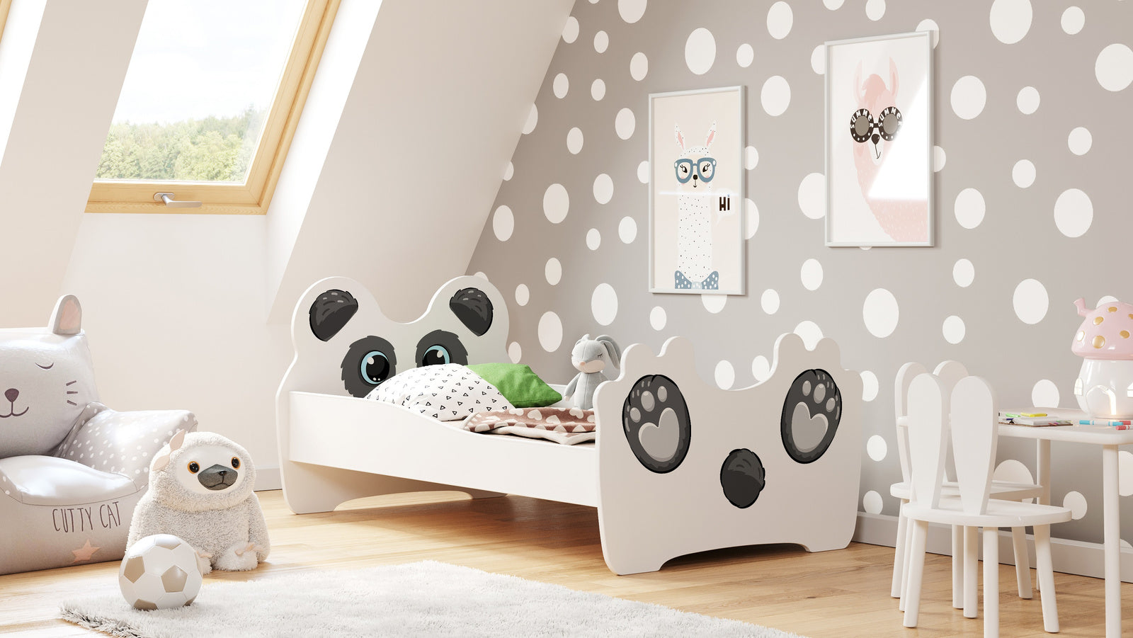 Pat pentru copii Panda 160x80