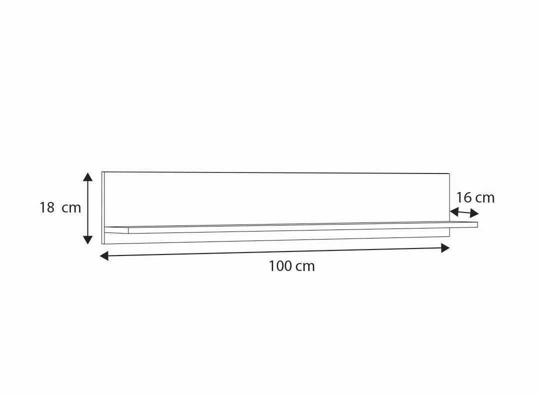 Raft 100 cm - stejar sonoma