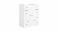 Comoda Emily alba - manere roz